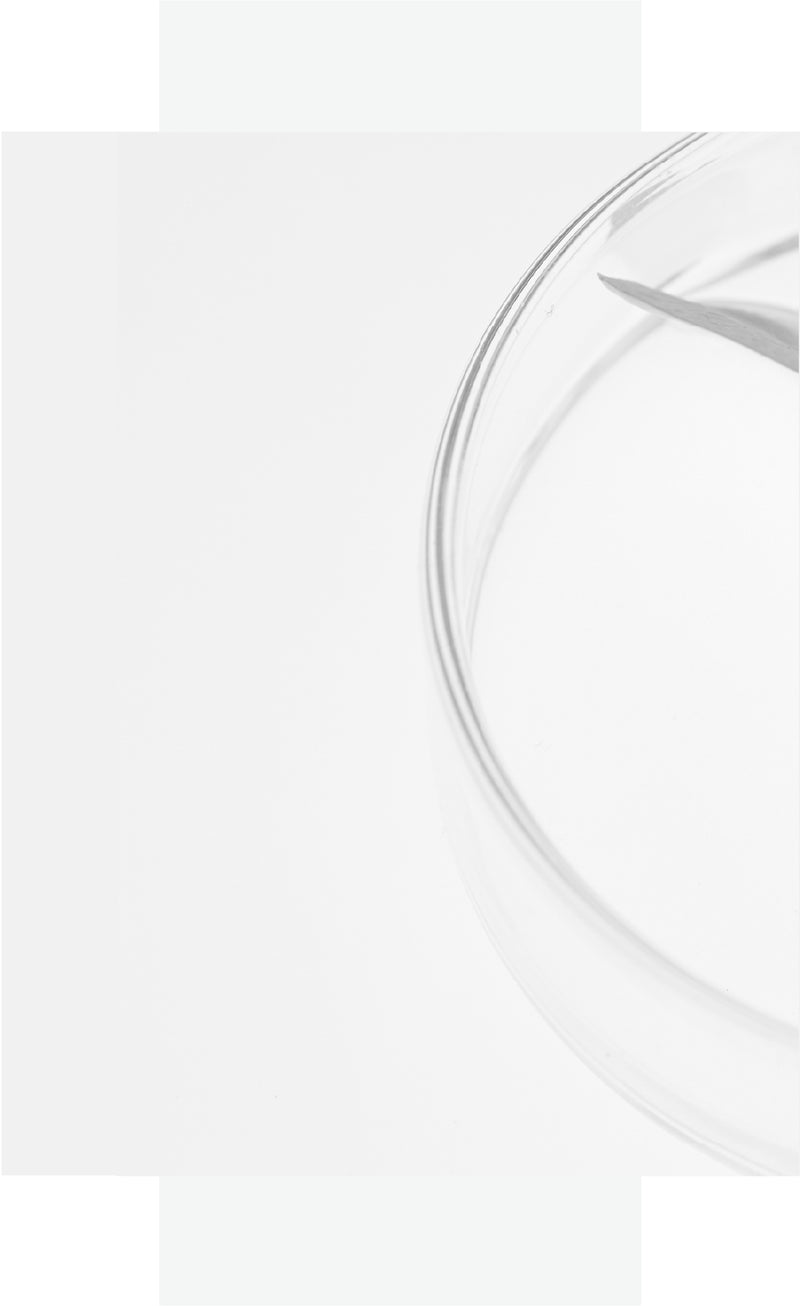 Clear glass on a white background